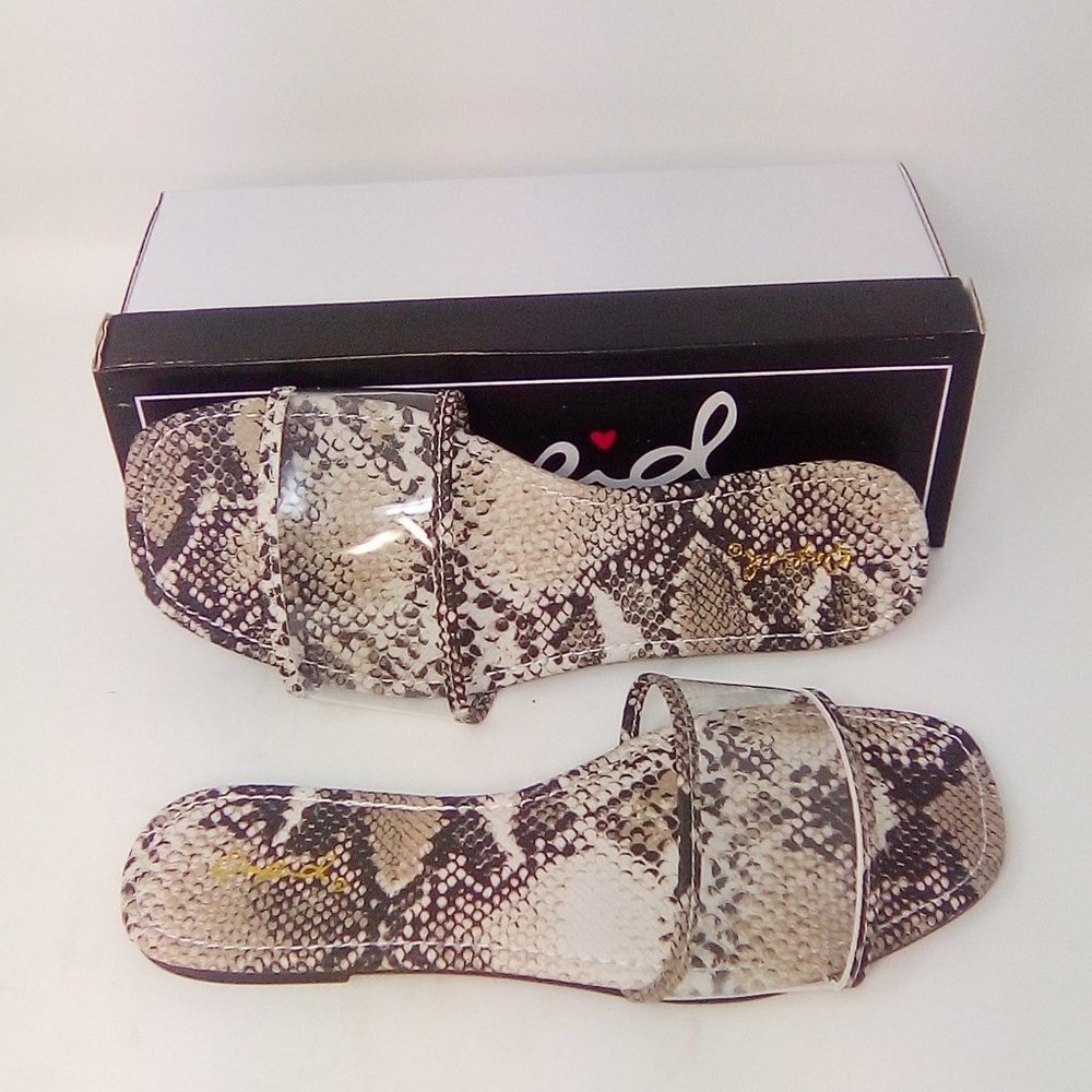 NIB Animal Print Flats Transparent and Snakeskin - Picture 13 of 15